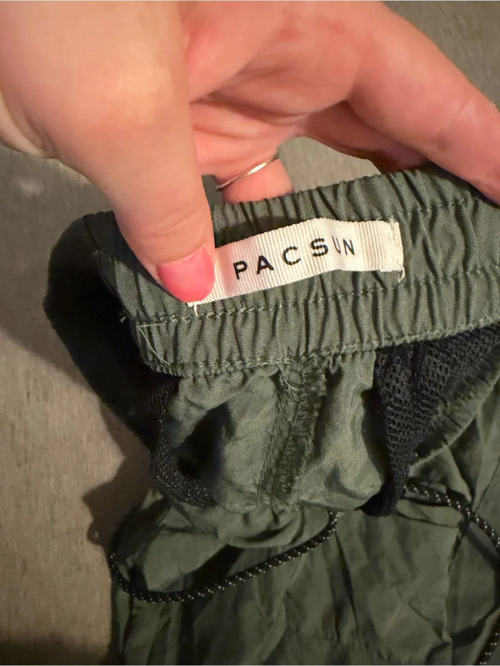 PacSun Men's Olive Drawstring Cargo Joggers